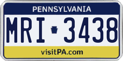 PA license plate MRI3438