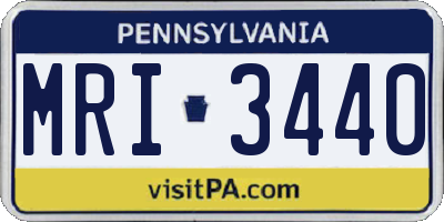 PA license plate MRI3440