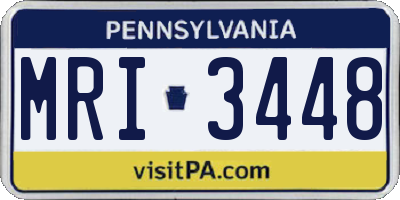 PA license plate MRI3448