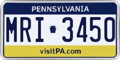 PA license plate MRI3450