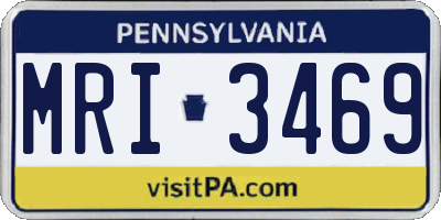 PA license plate MRI3469