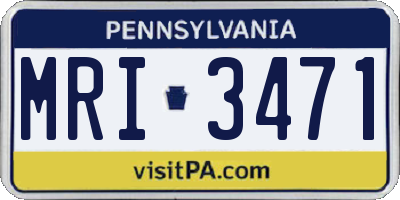 PA license plate MRI3471