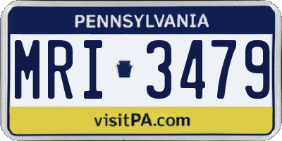 PA license plate MRI3479