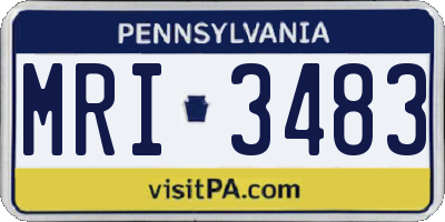 PA license plate MRI3483