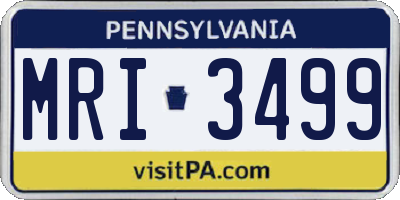 PA license plate MRI3499