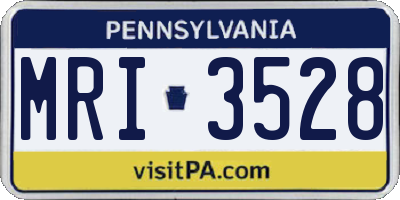 PA license plate MRI3528