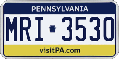 PA license plate MRI3530