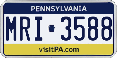 PA license plate MRI3588