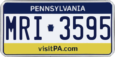 PA license plate MRI3595