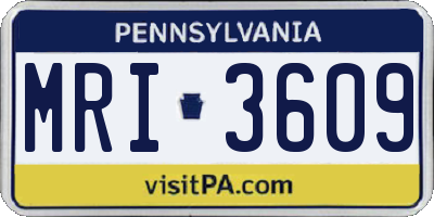 PA license plate MRI3609