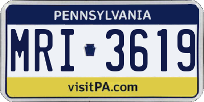 PA license plate MRI3619