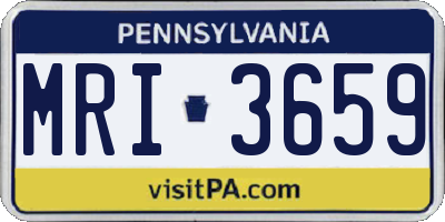 PA license plate MRI3659