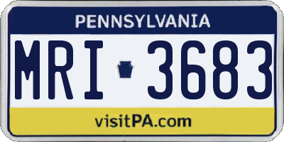 PA license plate MRI3683