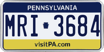 PA license plate MRI3684