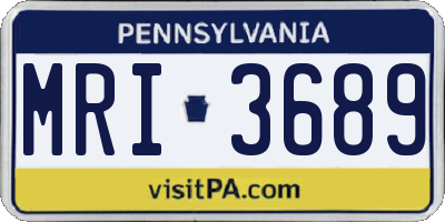 PA license plate MRI3689