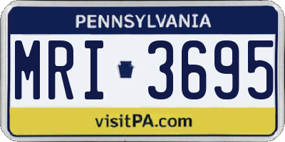 PA license plate MRI3695