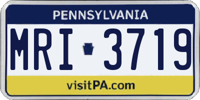PA license plate MRI3719