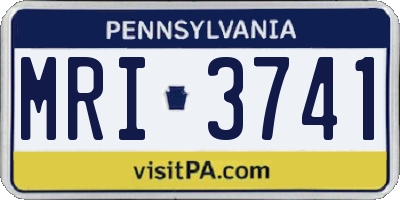 PA license plate MRI3741