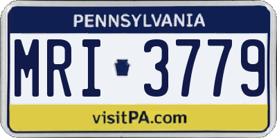 PA license plate MRI3779