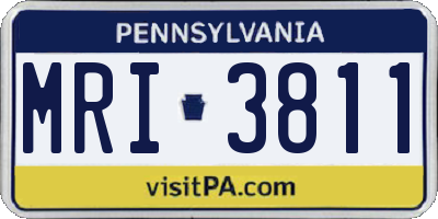 PA license plate MRI3811