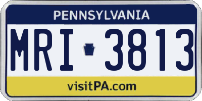PA license plate MRI3813