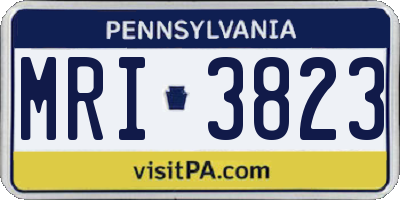 PA license plate MRI3823