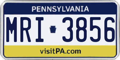 PA license plate MRI3856
