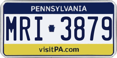 PA license plate MRI3879