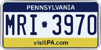 PA license plate MRI3970