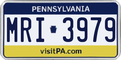 PA license plate MRI3979