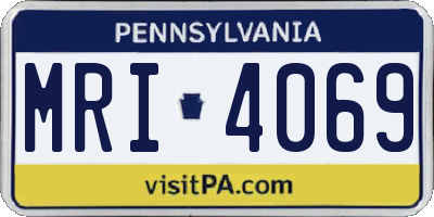PA license plate MRI4069