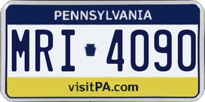 PA license plate MRI4090