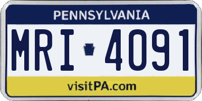 PA license plate MRI4091
