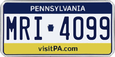 PA license plate MRI4099