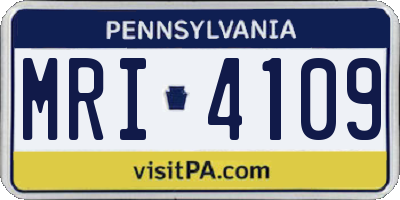 PA license plate MRI4109