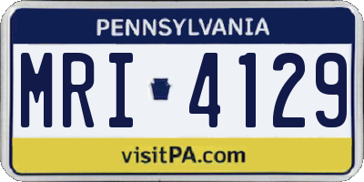 PA license plate MRI4129