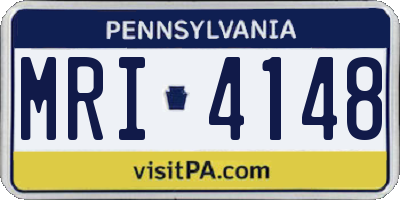 PA license plate MRI4148