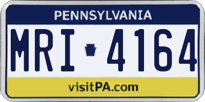 PA license plate MRI4164