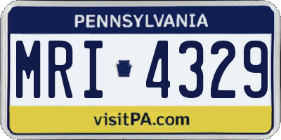 PA license plate MRI4329