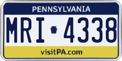 PA license plate MRI4338
