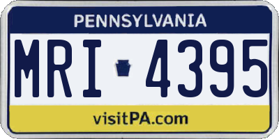 PA license plate MRI4395