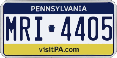 PA license plate MRI4405
