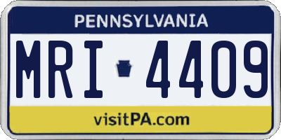 PA license plate MRI4409