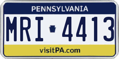 PA license plate MRI4413