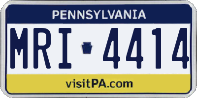 PA license plate MRI4414