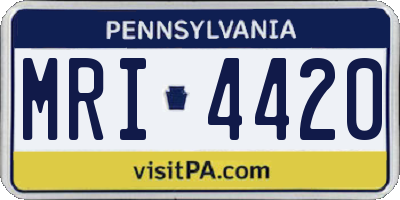 PA license plate MRI4420