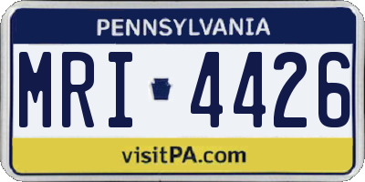 PA license plate MRI4426