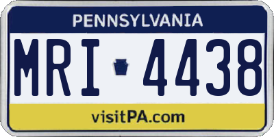 PA license plate MRI4438