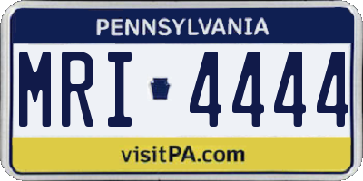PA license plate MRI4444