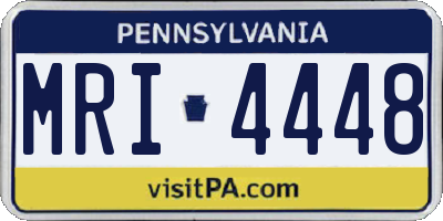 PA license plate MRI4448